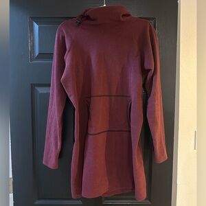 Melanzana Micro Grid Fleece Hoodie Dress Women’s Large